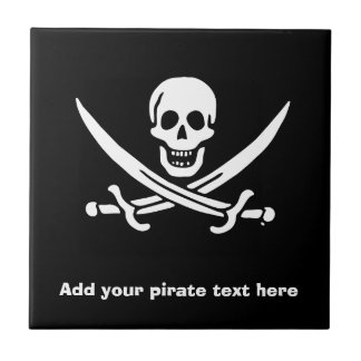 Piratenflagge der Piratenflagge Fliese