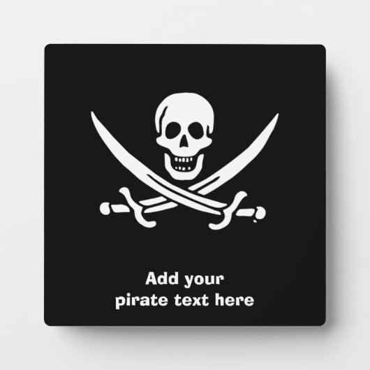 Piratenflagge der Piratenflagge Fotoplatte (Vorderseite)