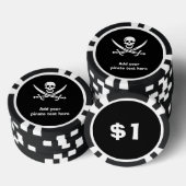 Piratenflagge der Piratenflagge Pokerchips (Stapel)