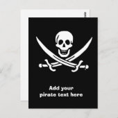 Piratenflagge der Piratenflagge Postkarte (Vorne/Hinten)