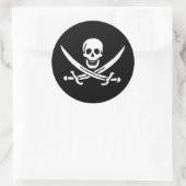 Piratenflagge der Piratenflagge Runder Aufkleber (Tasche)