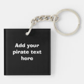 Piratenflagge der Piratenflagge Schlüsselanhänger (Rückseite)