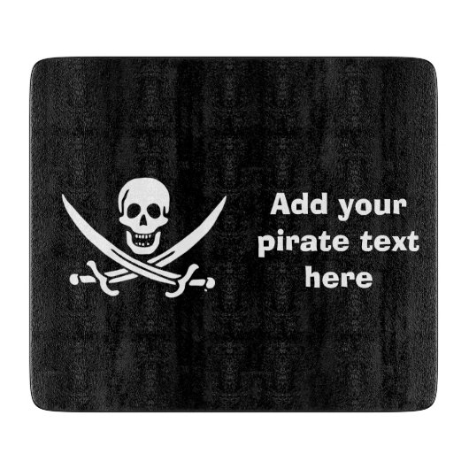 Piratenflagge der Piratenflagge Schneidebrett (Vorderseite)