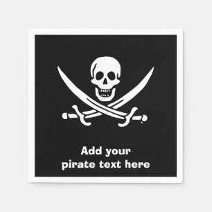 Piratenflagge der Piratenflagge Serviette