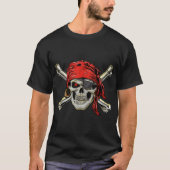 Piratenflagge der Piratenkostüme T-Shirt (Vorderseite)