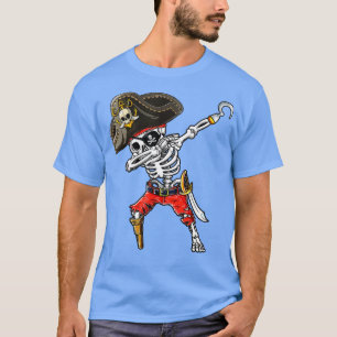 Piratenflagge der Skeleton-Pirate zu Halloween-Kos T-Shirt