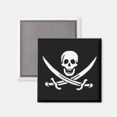 Piratenflagge des Jacks Calico Magnet (Vorderseite/Rückseite)