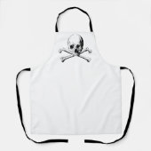Piratenflagge des Skull und der Kreuzknochen Schürze (Vorderseite)
