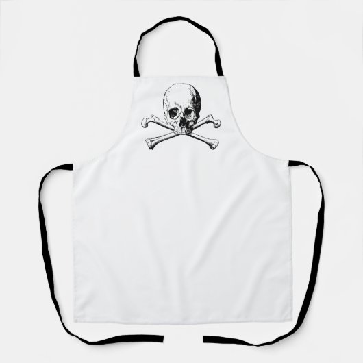 Piratenflagge des Skull und der Kreuzknochen Schürze (Vorderseite)