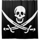 Piratenflagge Duschvorhang (Vorderseite)