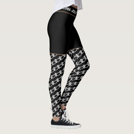 Piratenflagge Fashion & Skull X Knochen / Piraten- Leggings (Rechts)