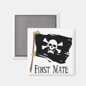 Piratenflagge First Mate Magnet (Vorderseite/Rückseite)