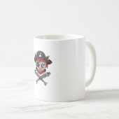 Piratenflagge-Flag Katzensprung und Kreuzknochen T Kaffeetasse (VorderseiteRechts)