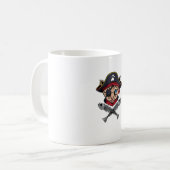 Piratenflagge-Flag Katzensprung und Kreuzknochen T Kaffeetasse (Vorderseite Links)