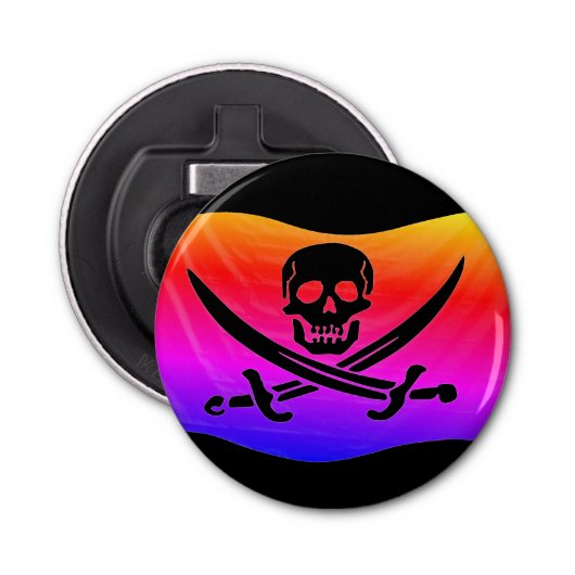 Piratenflagge Flaschenöffner (Vorderseite)