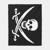 Piratenflagge Fleecedecke (Vorderseite)