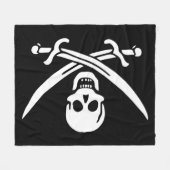 Piratenflagge Fleecedecke (Vorderseite (Horizontal))