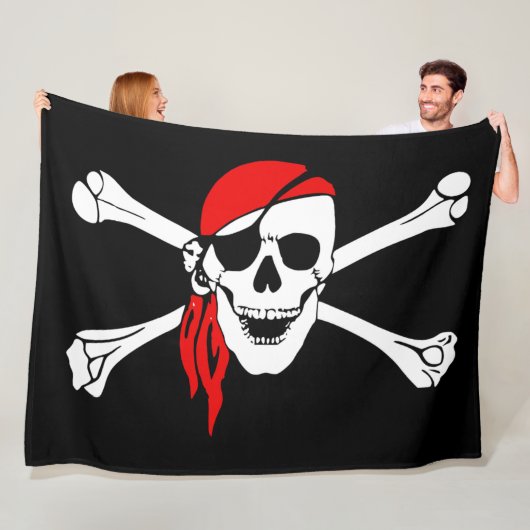 PIRATENFLAGGE FLEECEDECKE (Beispiel)