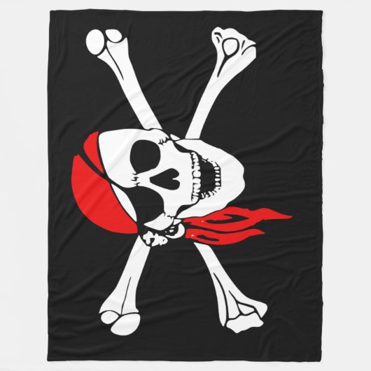 PIRATENFLAGGE FLEECEDECKE (Vorderseite)