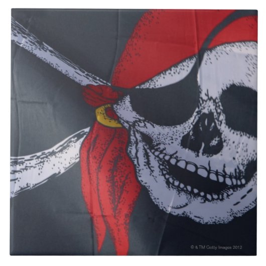 Piratenflagge Fliese (Vorderseite)