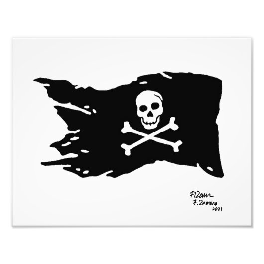 Piratenflagge. Fotodruck (Vorne)