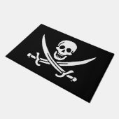 Piratenflagge Fußmatte (Schrägansicht)