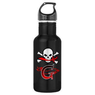 Piratenflagge G Monogramm Edelstahlflasche
