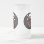 Piratenflagge G Monogramm Mattglas Bierglas (Mittel)