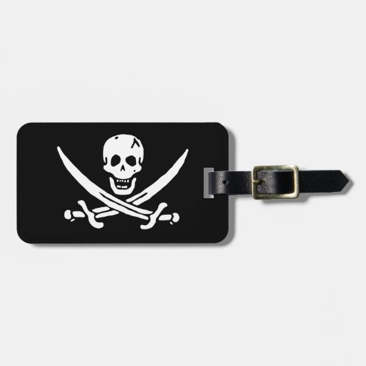 Piratenflagge Gepäckanhänger (Vorderseite horizontal)