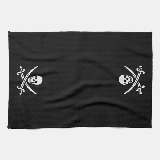 Piratenflagge Geschirrtuch (Horizontal)