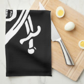 Piratenflagge Geschirrtuch (Viertel Falte)