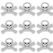Piratenflagge Giftschädel und Knochen Piraten Aufkleber (Vorderseite)