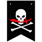Piratenflagge(Glas) Wimpelkette (Zweite Fahne)