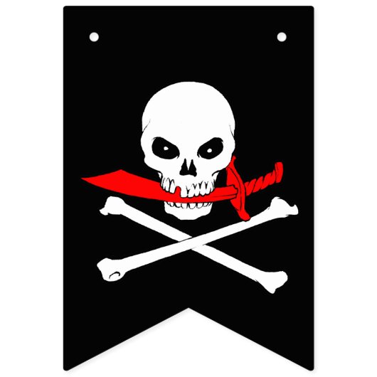 Piratenflagge(Glas) Wimpelkette (Zweite Fahne)