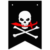Piratenflagge(Glas) Wimpelkette (Erste Fahne)