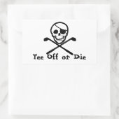 Piratenflagge Golf Cart Autoaufkleber Rechteckiger Aufkleber (Tasche)