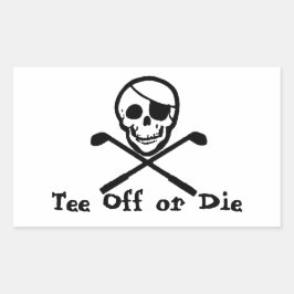 Piratenflagge Golf Cart Autoaufkleber Rechteckiger Aufkleber
