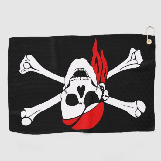 Piratenflagge Golf Handtuch (Horizontal)