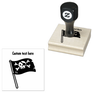 Piratenflagge Gummistempel