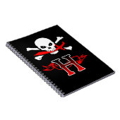 Piratenflagge H Monogramm Notizblock (Rechte Seite)