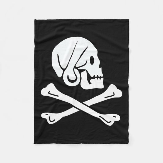 Piratenflagge Henry Every Pirate Flag Fleecedecke (Vorderseite)