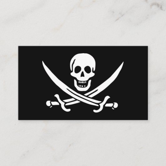 Piratenflagge Jack Rackham Visitenkarte (Vorderseite)