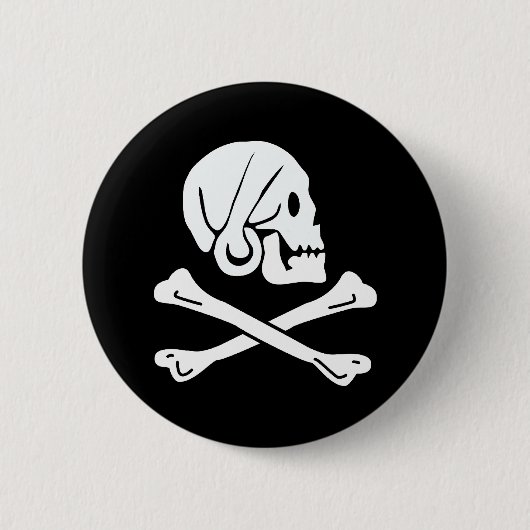 Piratenflagge - Jolly Roger Button (Vorderseite)