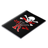 Piratenflagge K Monogramm Notizblock (Linke Seite)