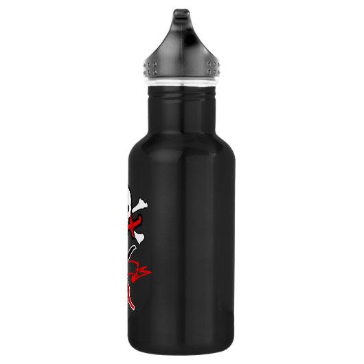 Piratenflagge K Monogramm Trinkflasche (Rechts)
