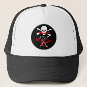 Piratenflagge K Monogramm Truckerkappe