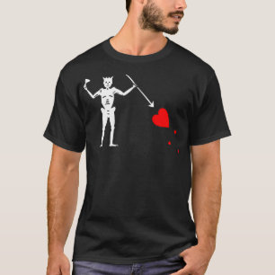 Piratenflagge Kapitän Blackbeard Edward Teach Bucc T-Shirt