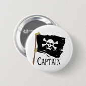 Piratenflagge-Kapitän Button (Vorne & Hinten)