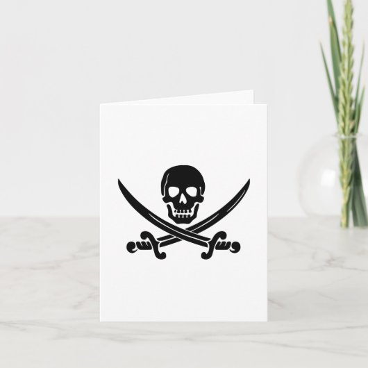 Piratenflagge Karte (Vorderseite)