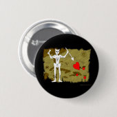 Piratenflagge-Karte #1 Button (Vorne & Hinten)